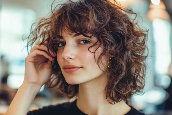 ヘアスタイリングの一場面